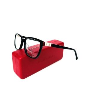 New CAROLINA HERRERA Frames Black Acetate Eyeglasses VHE856K 700 53-17-135